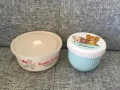 【非売品】リラックマ／ランチボックス　ハローキティ／保存容器　2個セット