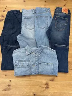 Levi's 522 W30 L32 などデニム4点　リメイク　ハンドメイド