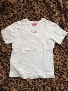 DIESEL ロゴ メタルプレート Tシャツ ホワイトのサムネイル