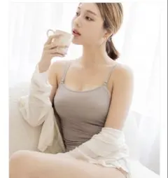 【新品未使用・匿名配送】tu-hacci 楽盛りブラトップ 接触冷感 Uネック