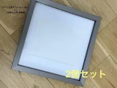 額縁2個セット⭐︎木製写真フレーム グレー 六切 アトリエ木下