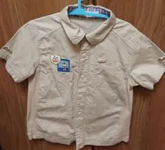 ファミリア 刺繍付き ベージュ 半袖シャツ 120cm