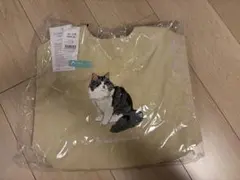 one's terrace 猫刺繍 トートバッグ ベージュ