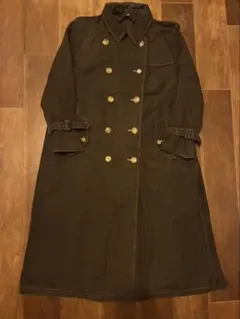 ポーランド製 ヴィンテージ トレンチコート バーバリーチェック 黒染め