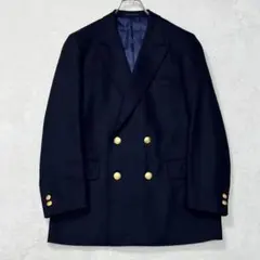 ヴィンテージ ダブルブレスト 紺ブレザー 金ボタン ネイビー テーラード