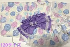 花柄レース付き浴衣ドレス