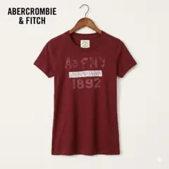 Abercrombie&Fitch アバクロ ロゴT 半袖 バーガンディ S
