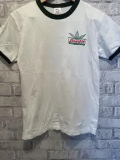 Diner018 リンガーTシャツ ホワイト×グリーンのサムネイル