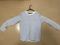 JW ANDERSON×ユニクロ　長袖Tシャツ　ボーダー柄　白青のサムネイル