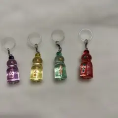 ラムネ ボトル キーホルダー 4個セット