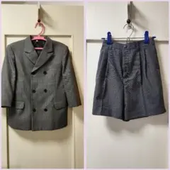 ダブルスーツ キッズ　セレモニー　卒園式　入学式 130センチ　グレー