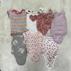 半袖　キャミソール　夏　肌着　7枚　60 70 女の子　メッシュ　ロンパース