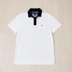 TOMMY HILFIGER ポロシャツ ホワイト ネイビーのサムネイル