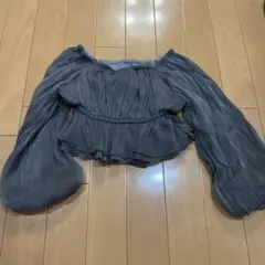 Heather グレー 長袖ブラウス Fサイズ