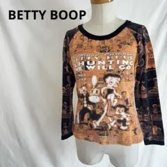 BETTY BOOPベティブープ コミック総柄 ロンT 長袖 Y2K 日本製 M