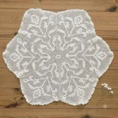 フランス 手編み ドイリー ボビン レース 刺繍 ハンドメイド ローズ