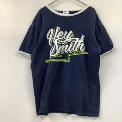 HEY-SMITH ヘイスミス 半袖 Tシャツ リンガーT バンT プリントロゴ