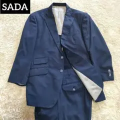 SADA スーツ 青 ストライプ　ネイビー セットアップ フォーマル ビジネス