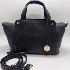 ペッレモルビダ ヴェーラ 2way ショルダーバッグ レザー シボ革 ロゴ 黒