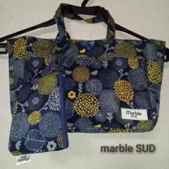 marble SUD　多機能トートバッグ　小バッグ＆マチ(両サイド＆底)付きのサムネイル