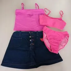 Fiorucci セパレート水着 　サイズ9M　レディース　ラメ仕様デニム仕様のサムネイル