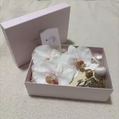 ヘッドドレス　ヘアアクセサリー　髪飾り　胡蝶蘭　和装　ピンク　ホワイト　結婚式