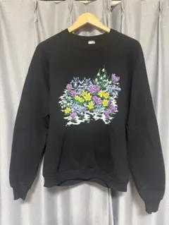 【USA製 80s〜90s】JERZEES スウェット フラワープリント L