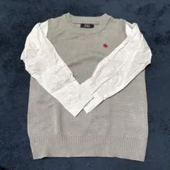 POLO グレー セーター 長袖シャツ重ね着