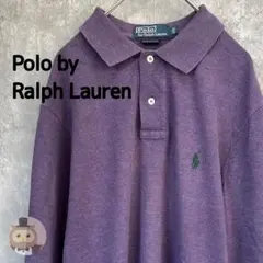 【Lサイズ】ポロ ラルフローレン 長袖 ポロシャツ ワンポイント 古着