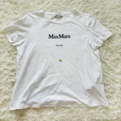 エスマックスマーラ 半袖 Tシャツ XLサイズ ゆったり 白 ロゴ プリント 