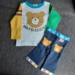 MikiHouse　ミキハウス　長袖Tシャツ&レギンスパンツセット　90