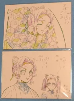 鬼滅の刃 胡蝶しのぶ 絵巻カフェ ポストカード 2点セット