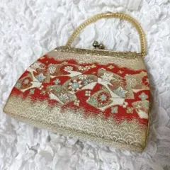 和装用金色ハンドバッグ