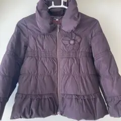 キッズ　140㎝　ベベ　ダウンコート　中綿コート　上着　長袖　パープル　紫色