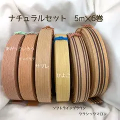 紙バンド　「ナチュラルカラーセット」　　5m✕6巻
