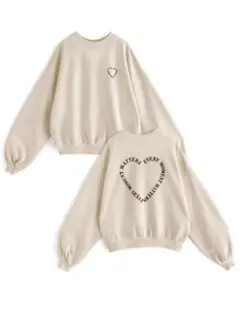 ハートロゴプリント裏起毛スウェット