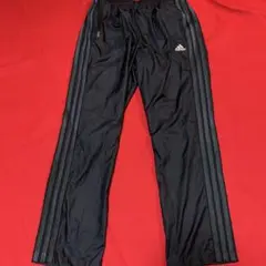 adidas ブラック ストライプパンツ サイズO