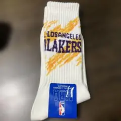 NBA オフィシャル　デッドストック　90' レイカーズ　靴下　ソックス　バスケ