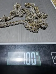 925 ITALY シルバー ゴールド コンビ 喜平 ネックレス 100gのサムネイル