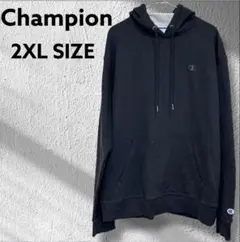 ✨ Champion ✨ USA規格 ワンポイントロゴ パーカー L 2XL 黒