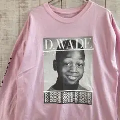 古着　D.WADE ロングスリーブTシャツ 薄いピンク Mサイズ