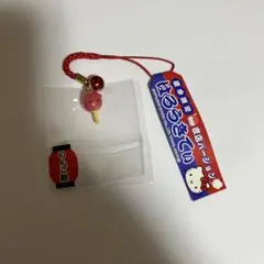 156【激レア】夏季限定 夜店バージョン りんご飴 ハローキティ根付 ストラップ