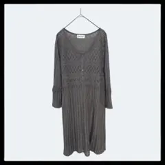 1966　PROUD QF【L】長袖チュニック　ラメ入り　グレー