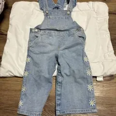 GAP デニムオーバーオール デイジー刺繍
