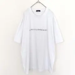 ラグアウト　Tシャツ　トップス　クルーネック　薄手　白　LL 大きめ　半袖