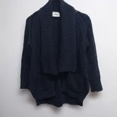 snidel カーディガン 長袖 黒 ローゲージ編み オーバーサイズ