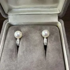 ミキモト 18K（刻印有）真珠 メレダイヤ各3個 - メルカリ
