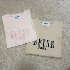 épine PARIS ロゴ刺繍 Tシャツ 2枚セットのサムネイル