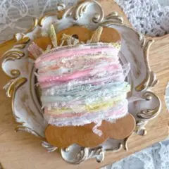 RESTOCK✧ながさたっぷり引き揃え糸5m あわいパステルスラブ レインボー