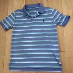 Polo Ralph Lauren ポロシャツ 4T 青と白のストライプ　120